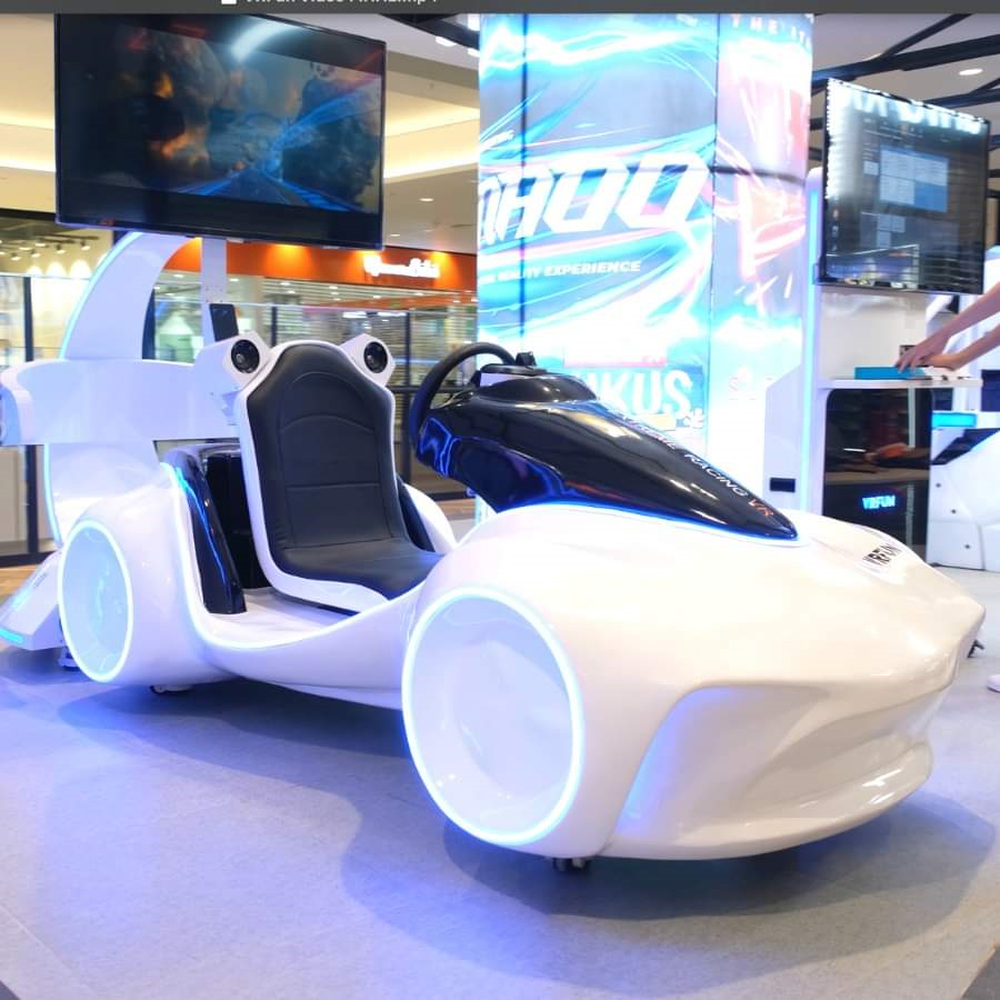 LEKE VR Immersive Driving Experience Simulator Kids Theme Park Virtual Reality Racing Motion Simulator